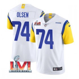 Maillot Los Angeles Rams Merlin Olsen 74 Blanc 2022 Super Bowl LVI Vapor Limited - Homme